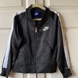 Nike Black Satin Jacket S 5 Girl